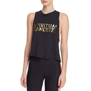 NWT Spiritual Gangster Gold Foil Swing Back Tank